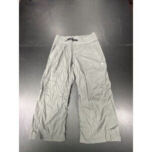 Lululemon Dance Studio Crop Pants Womens 4 Gray Unlined 19" Straight Cinch Capri